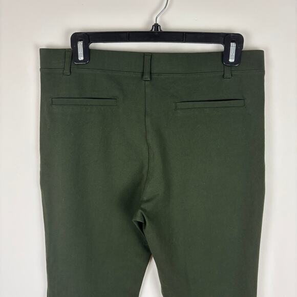 Quince Ultra Stretch Ponte Straight Leg Pant Olive Green Large Tall minimalist - Picture 5 of 8